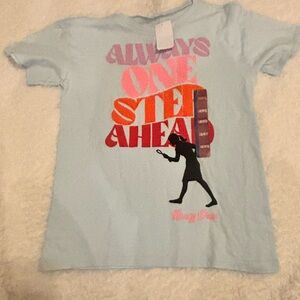 🕵️‍♀️✨ Nancy Drew “Always One Step Ahead” Tee ✨🕵️‍♀️ Kid L 10/12 Light Blue